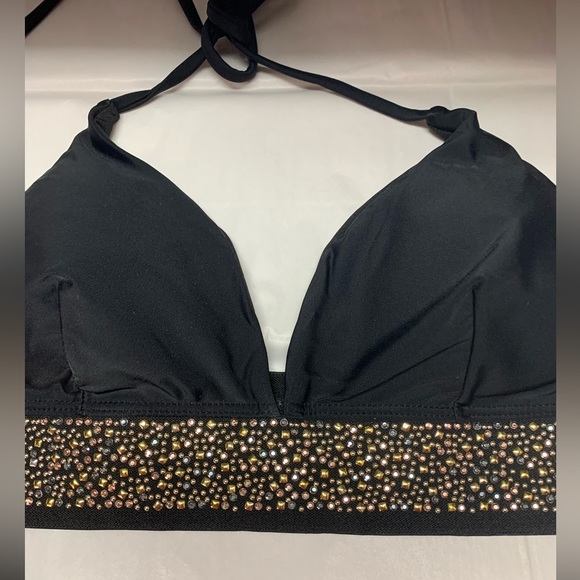 Studded Halter High Waisted Bikini Swimsuit Bathing suit - Picture 8 of 8